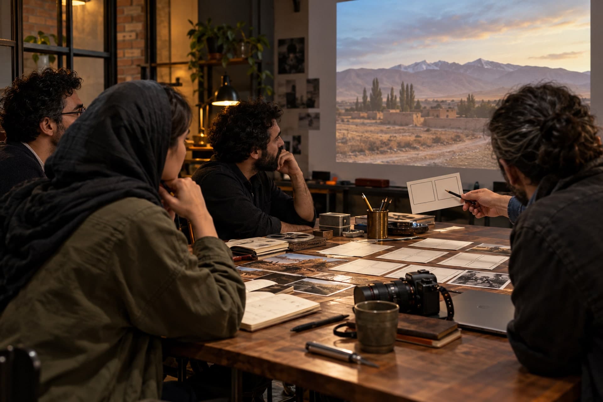 Original illustration for CinemaTaak: Iranian Stories