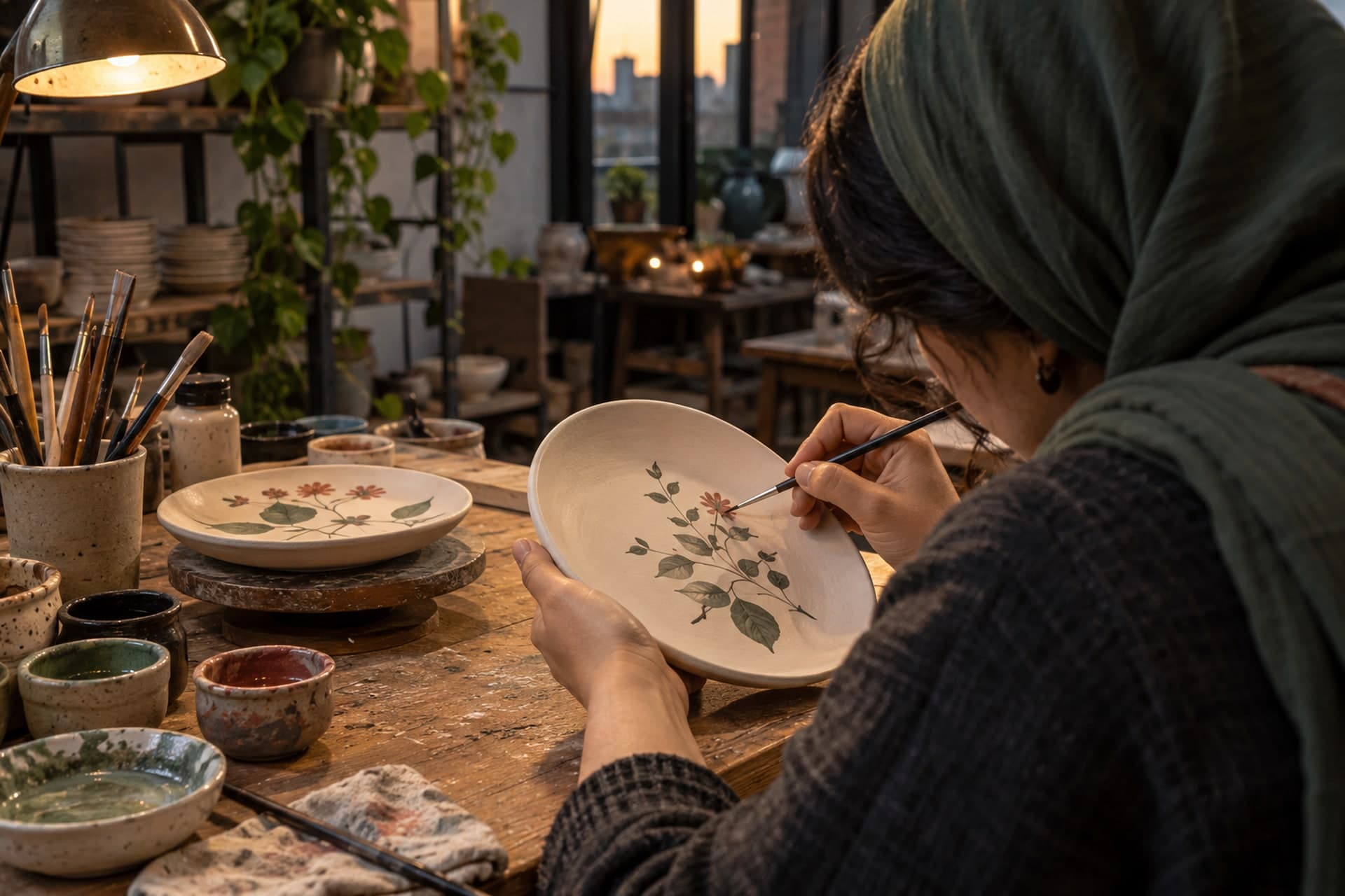 تصویرسازی اصلی برای نقاشی روی ظروف