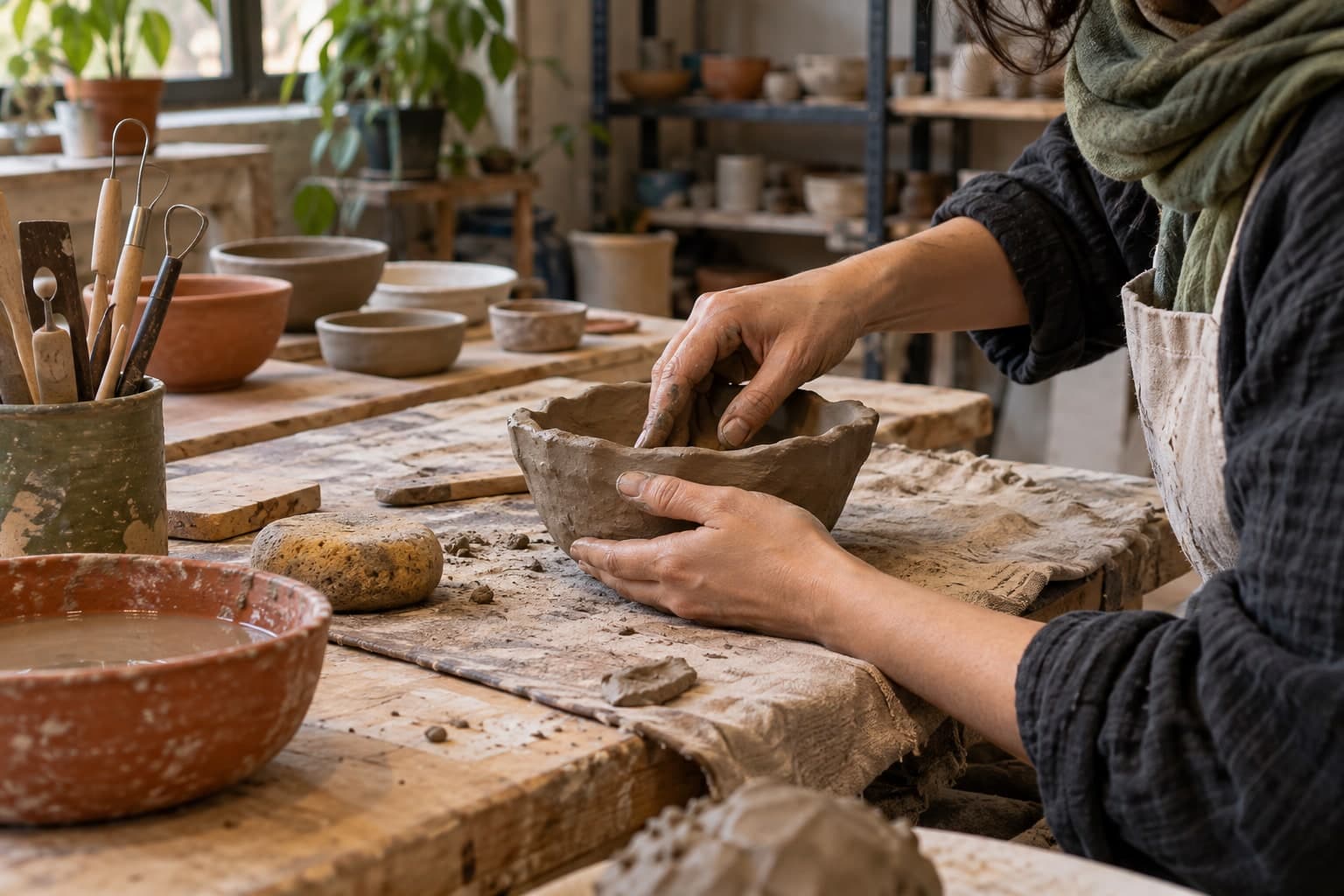 تصویرسازی اصلی برای هنردرمانی با سفال