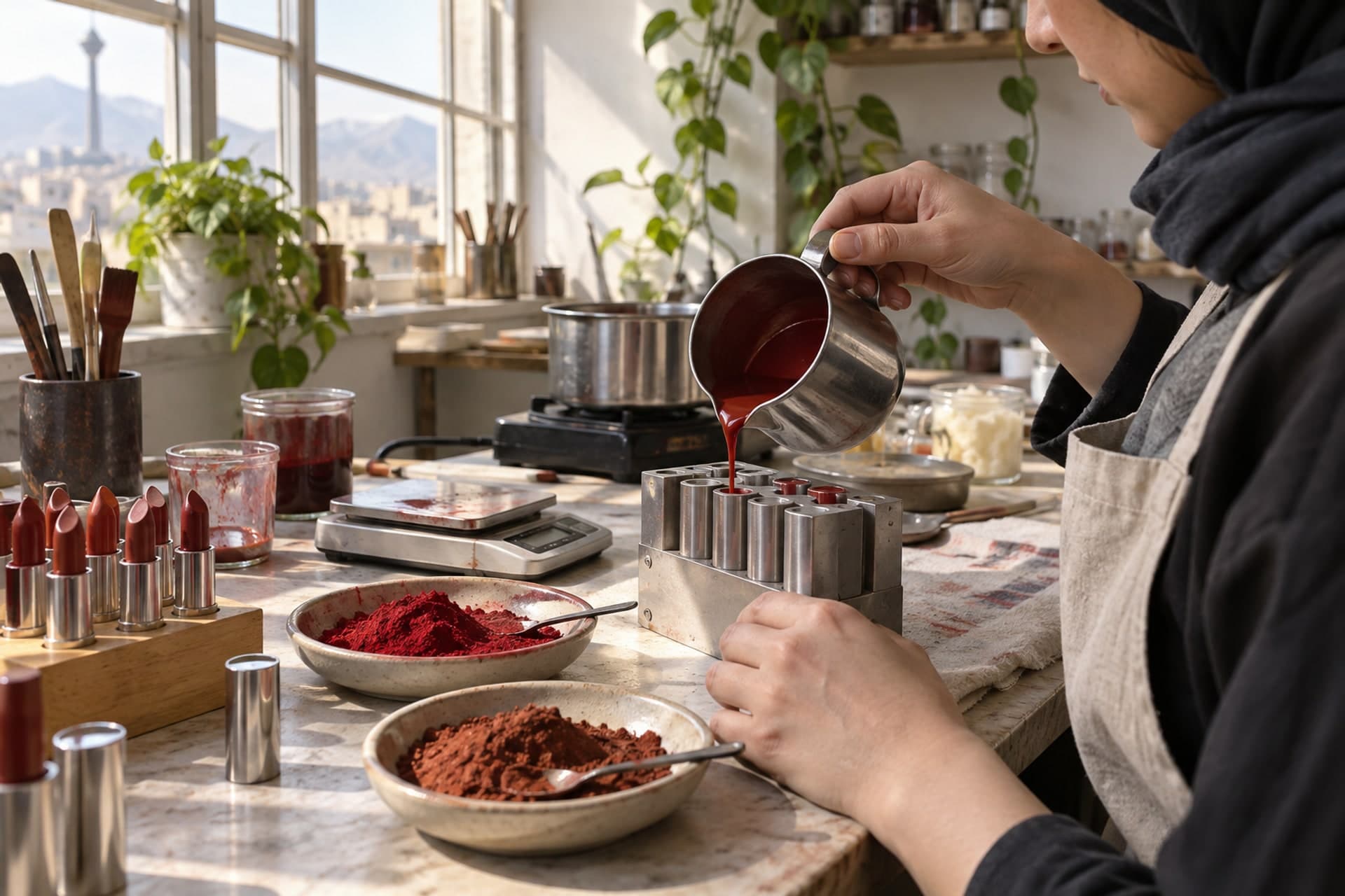 تصویرسازی اصلی برای ورکشاپ رژلب‌سازی