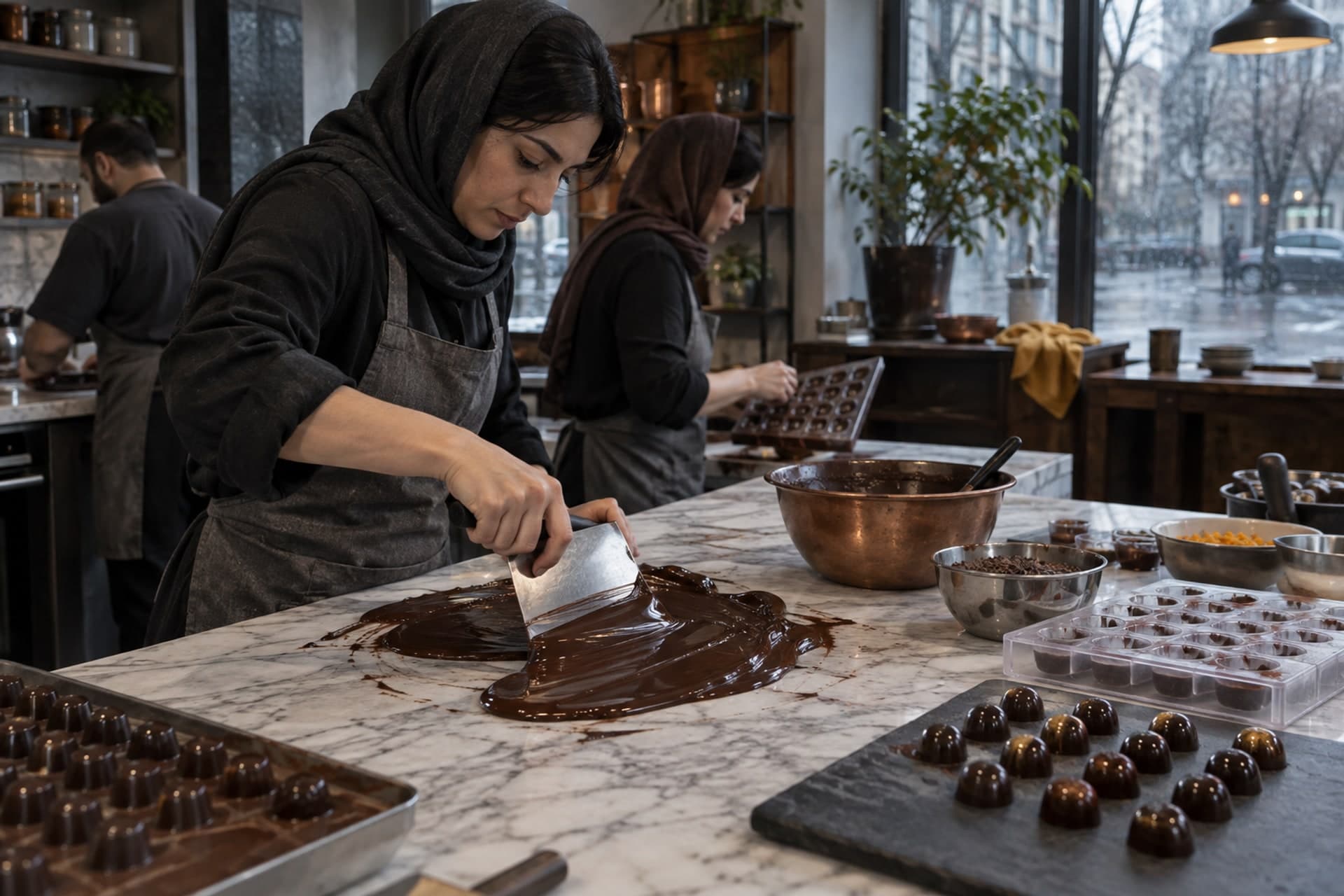 Original illustration for In-person chocolate-making course