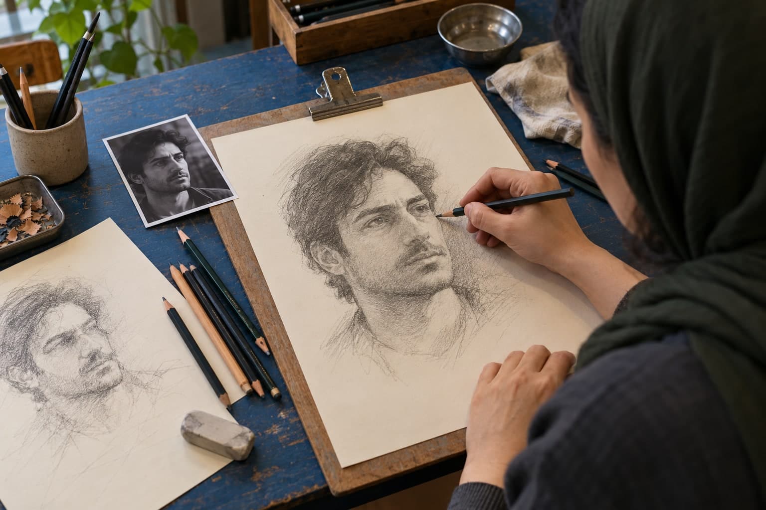 Original illustration for Portrait Drawing Workshop