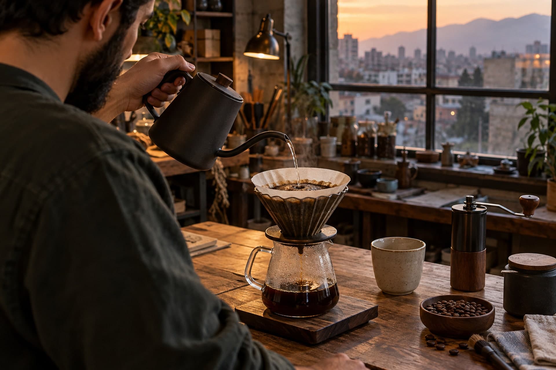 تصویرسازی اصلی برای دم‌آوری قهوه
