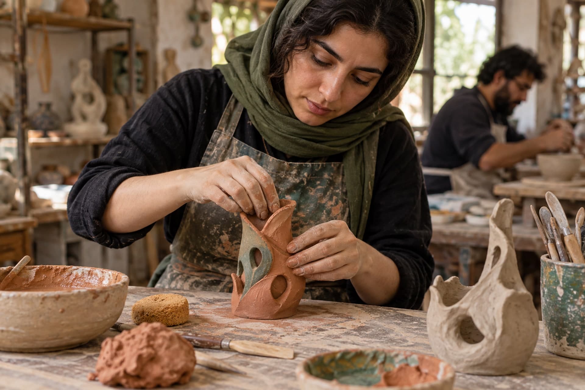 Original illustration for Colorful Ceramic Clay