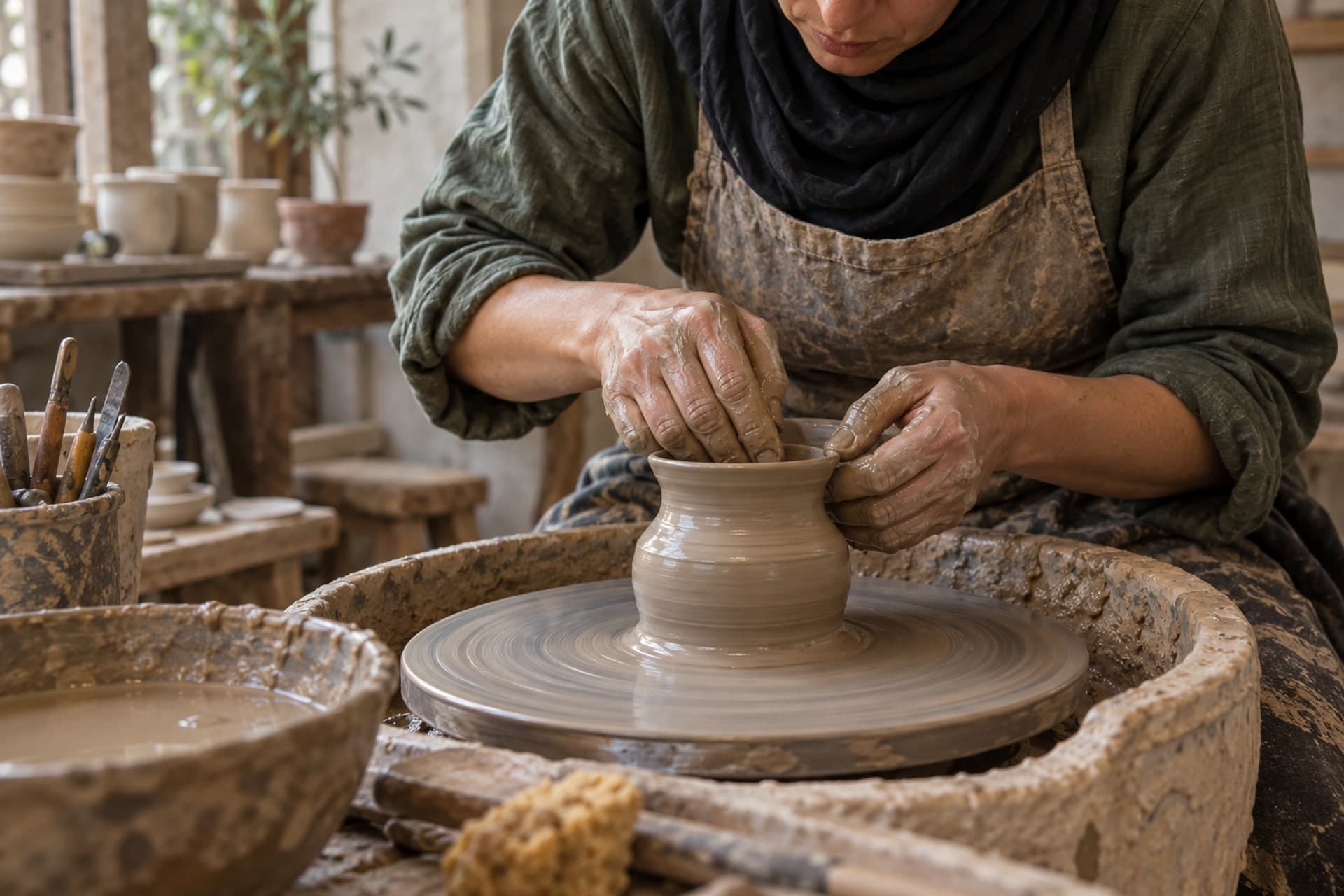 تصویرسازی اصلی برای تجربهی سفالگری