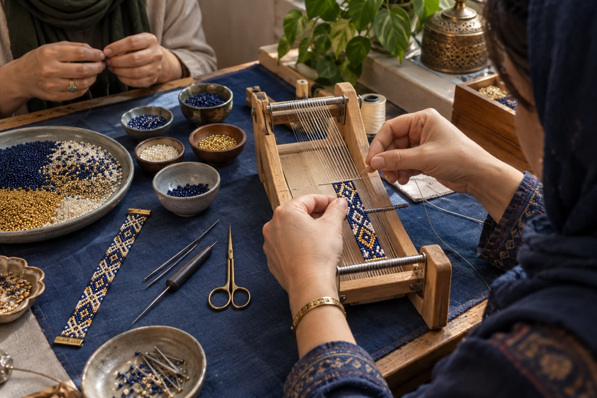 Original illustration for One-Day Miyuki Workshop with a Loom