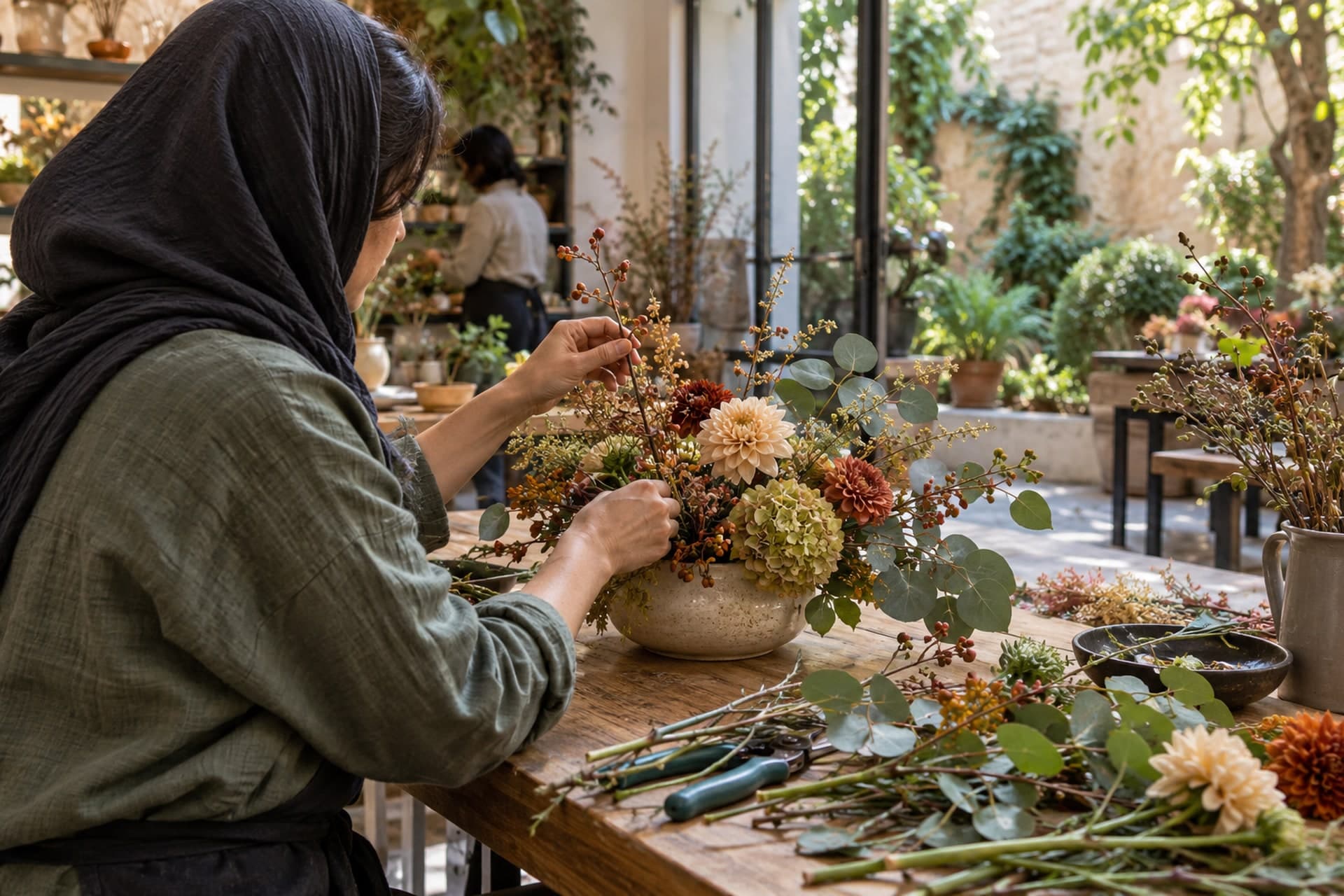تصویرسازی اصلی برای ورکشاپ گل آرایی