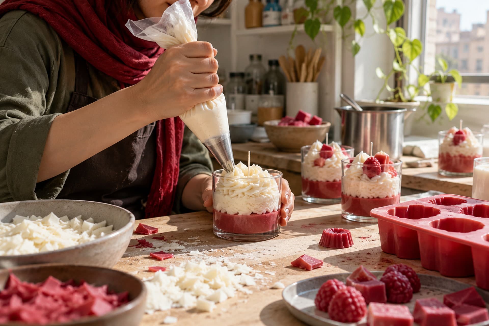 تصویرسازی اصلی برای ورکشاپ ساخت شمع دسری