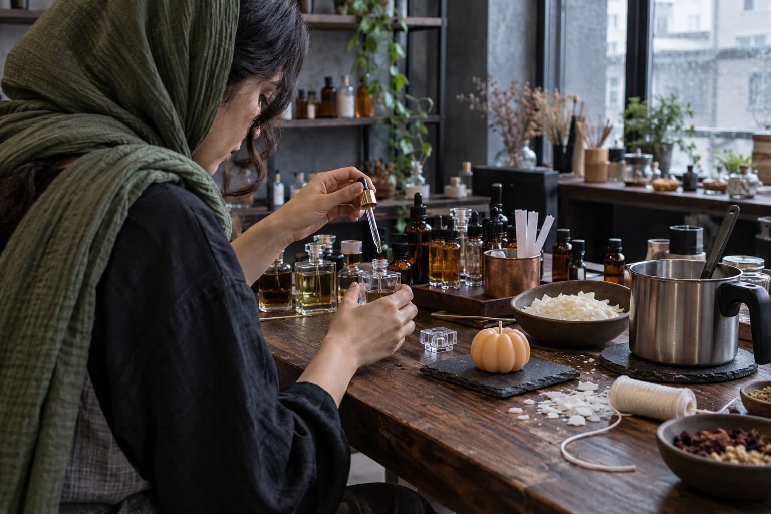 Original illustration for Perfume Making and Creating Your Own Personal Scent, Alongside Making a Halloween-Themed Candle